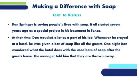 Making a Difference with a Soap, Part B, Module C