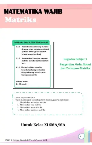 LKPD Matriks Pertemuan 1