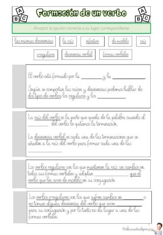 La formación de un verbo