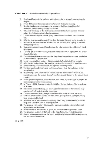 Confusing Verbs (Past)