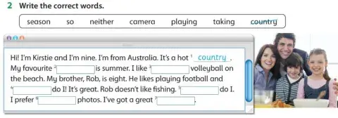 Family and Friends 3 crossword