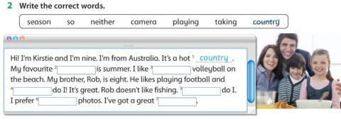 Family and Friends 3 crossword