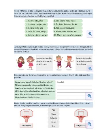 Įvardis. Reikšmė ir gramatiniai požymiai