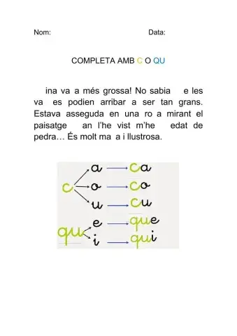 Treballem la C i la QU