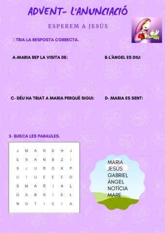 Advent- L'Anunciació a Maria