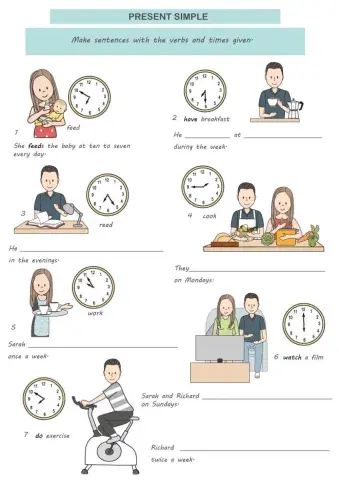 Present simple third person singular