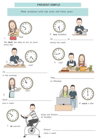 Present simple third person singular