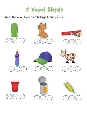 Letter C vowel blend