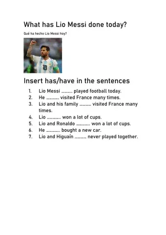 What has Messi done today?