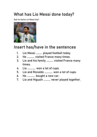 What has Messi done today?