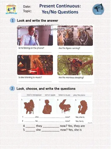 Present Continuous Questions 2