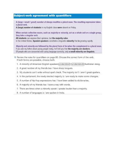 Subject-Verb Agreement with Quantifiers