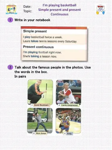 Simple present present continuous