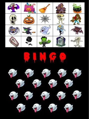 Halloween bingo