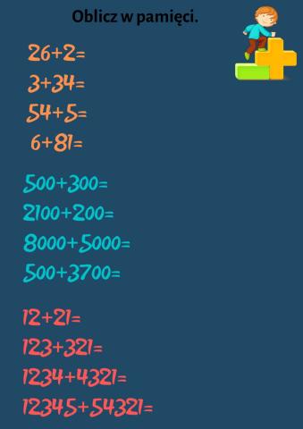 Dodawanie w pamięci