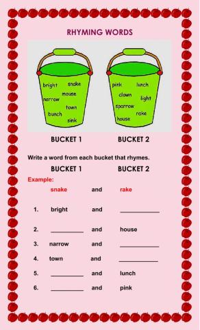 Rhyming words