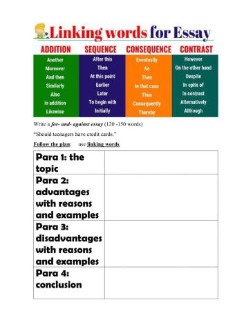 For-and-against essay