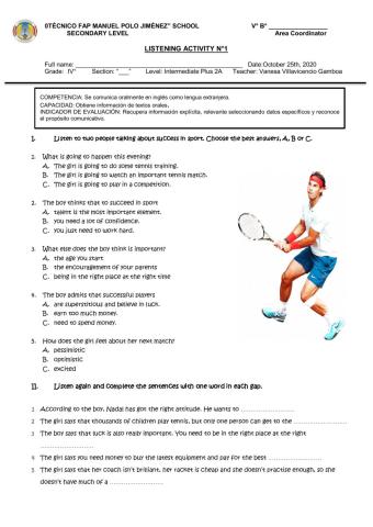 Listening activity nº1