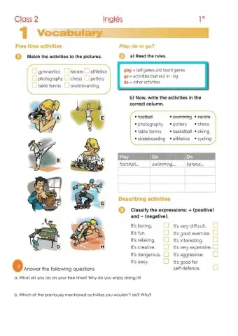 Free time activities