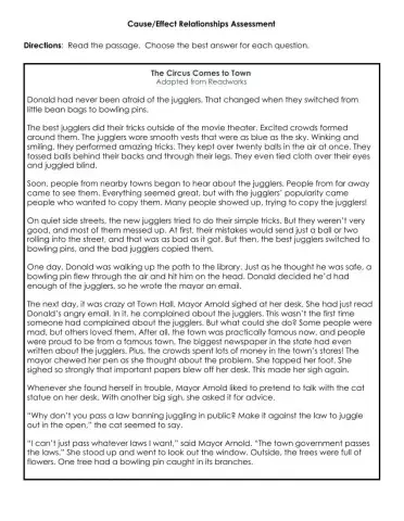 Cause and Effect Assessment