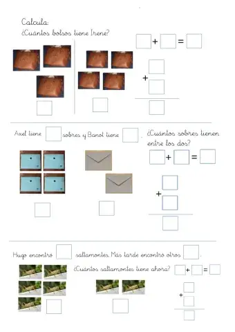 Sumas de números hasta el 10