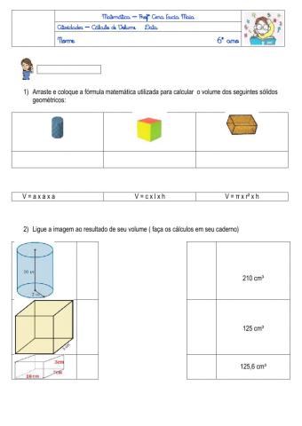Cálculo de volume de sólidos geométricos