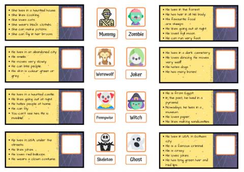 Halloween characters - Who is who?