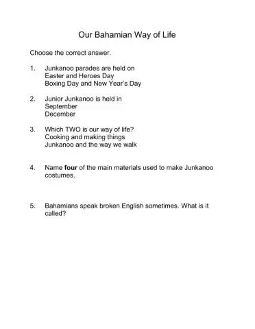 Bahamian way of life