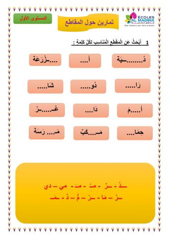 تمرين المقاطع
