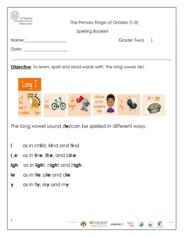 Long vowel soud -ie-