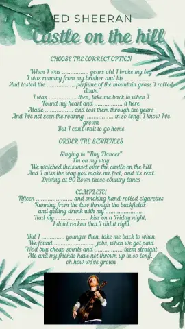 Castle on the hill - Ed Sheeran