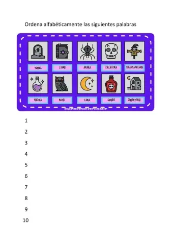 Ordenar alfabéticamente