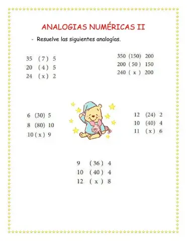 Analogias numéricas