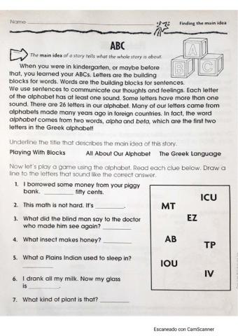 Reading Comprehension