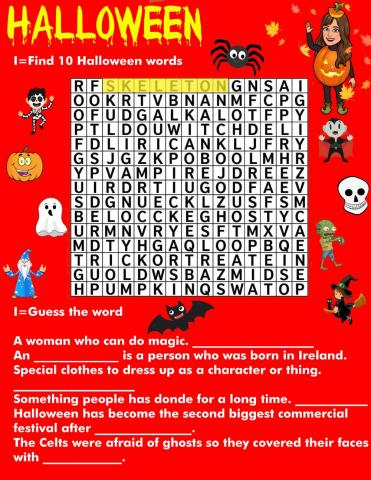 Halloween Worksheet