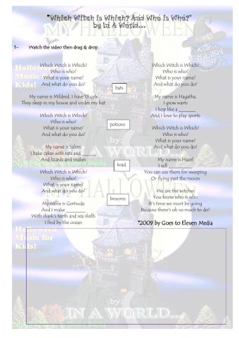 HALLOWEEN - Which witch is which? VIDEO SONG