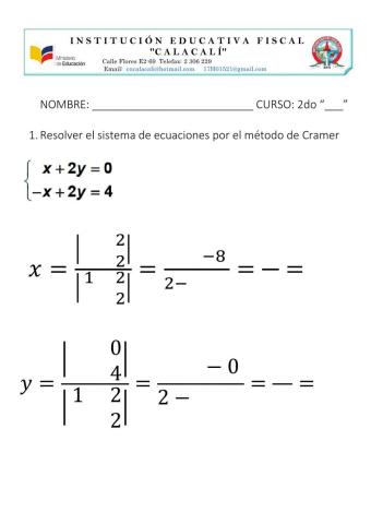 Método de cramer