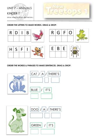 Unit 7 - new treetops 1 - animals