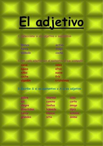 El adjetivo