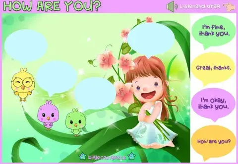 How are you? (Listen and drag)