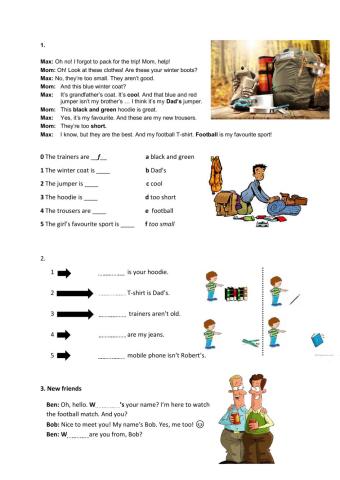 Revision clothes, this that these those and questions