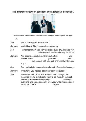 The difference between confident and aggressive behaviour