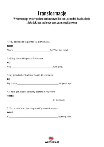 Transformacje - egzamin ósmoklasisty