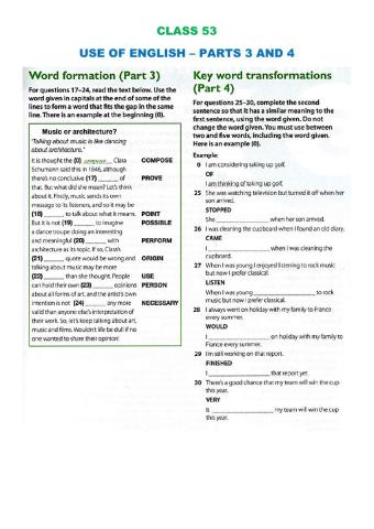 Use of English Parts 3 and 4