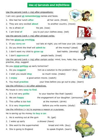 Gerunds and Infinitives