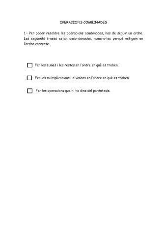 Operacions combinades
