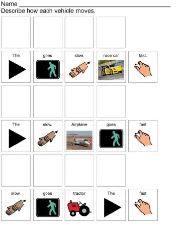 Writing sentences fast or slow