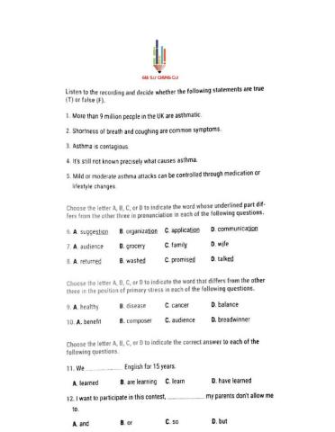 Lớp 10 - Kiểm tra giữa kỳ 1