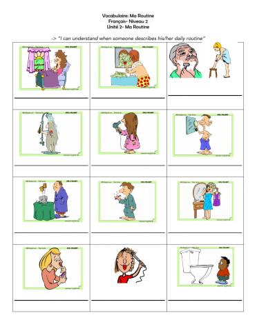 Routine notes avec images