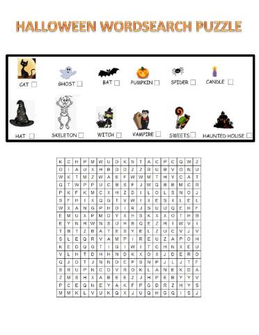 Halloween Wordsearch Puzzle